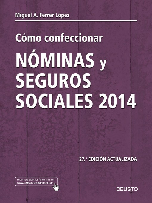 Title details for Cómo confeccionar nóminas y seguros sociales 2014 by Miguel Ángel Ferrer López - Available